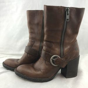 Born Camryn Motorcycle Boot Size 7 Cinnamon